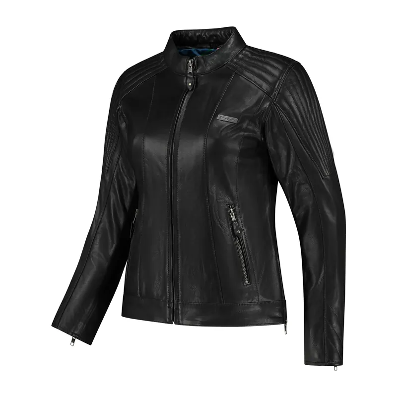 Rusty Stitches Iris Leather Jacket Black Lage Prijs