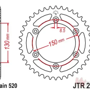 JT Staal Achtertandwiel yamaha yz yzf 99-25 48 Shop Nu