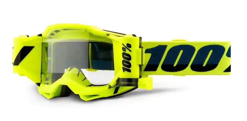 Motokrosové brýle 100% ACCURI 2 Roll-Off fluo žluté (čiré plexi) výprodej Beperkt Aanbod