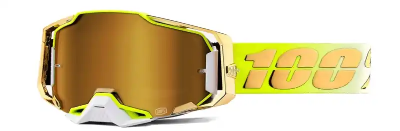 Aanbieding Motokrosové brýle 100% ARMEGA Feelgood zlaté (zlaté chrom plexi)
