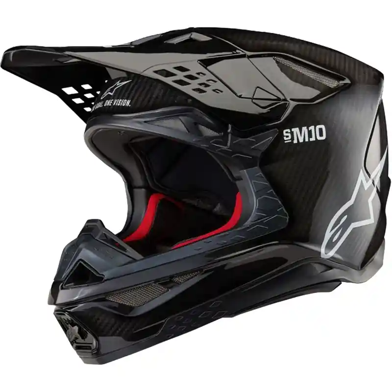 Actieprijs Alpinestars Supertech S-M10 Solid Gloss Carbon Motorcrosshelm XS