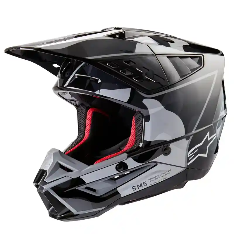 Alpinestars S-M5 Rover 2 motorcrosshelm zwart en zilver XS Dagaanbieding