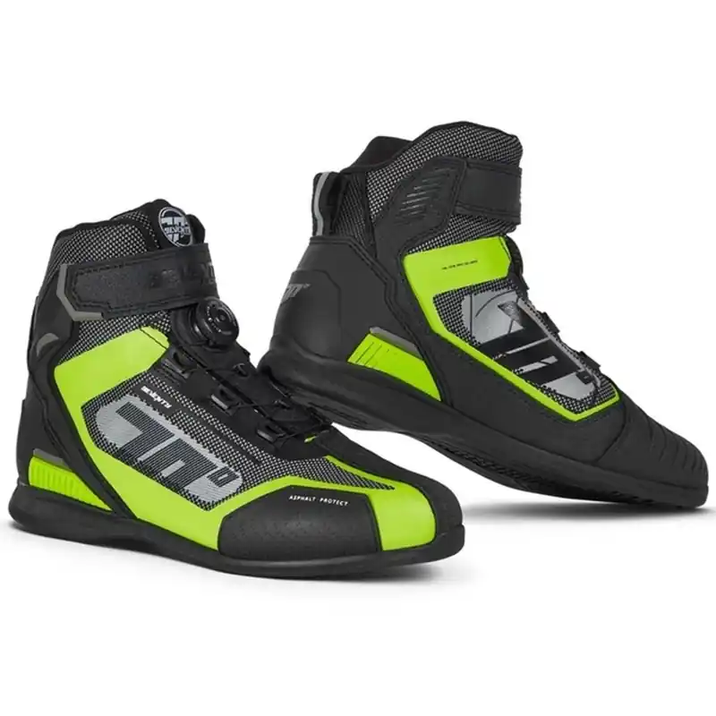 Tijdelijk Beschikbaar Motorlaarzen SEVENTY DEGREES SD-BR3 Veloce PRO zwart-fluo geel 38