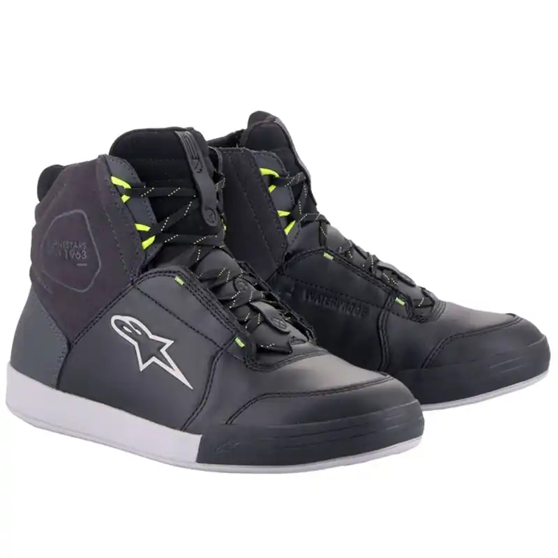 Alpinestars Chrome Drystar Zwart-Grijs-Fluo Geel Motorfiets Laarzen 38 Dagaanbieding