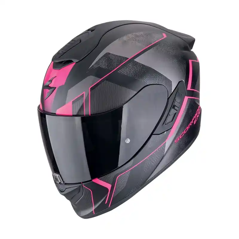 Speciale Aanbieding Integraal motorhelm Scorpion EXO-1400 EVO II AIR INTENSIO mat zwart-roze uitverkoop