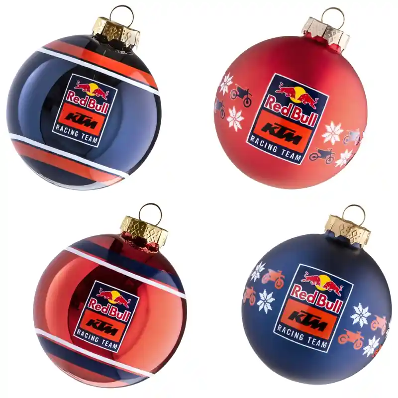 Red Bull KTM Decoratieset kerstflesjes blauw-oranje Rechtstreeks Van De Fabrikant