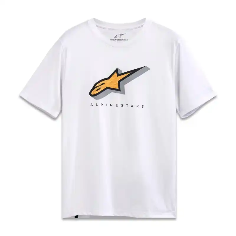 T-shirt Alpinestars Quicker CSF wit Finale Uitverkoop
