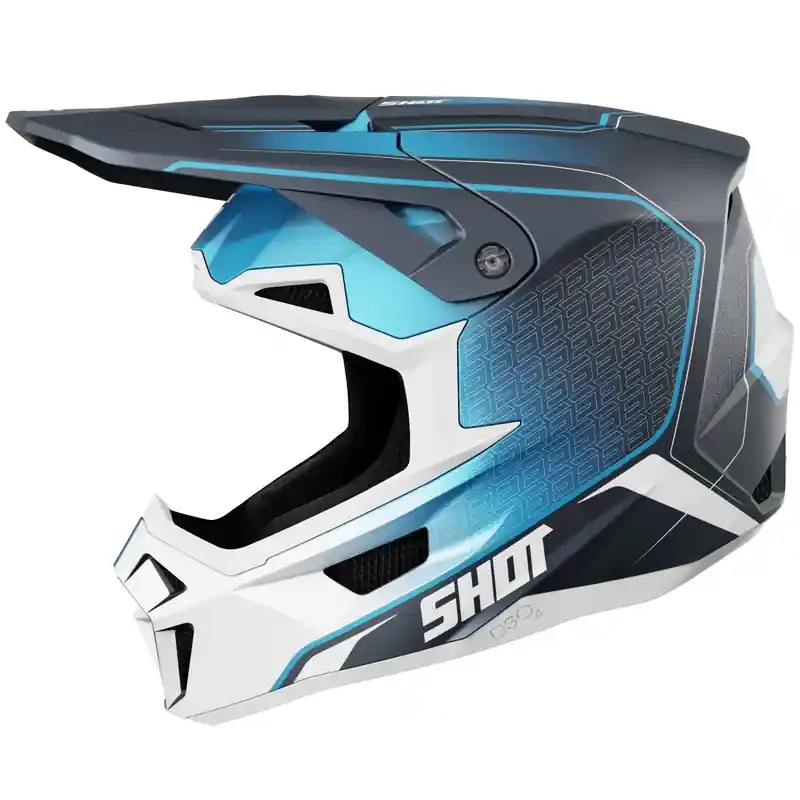 Alleen Vandaag Motorcrosshelm Shot Lite Challenger mat blauw XS