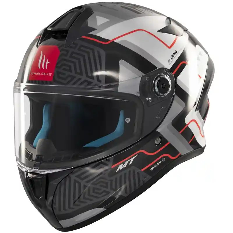 Actieprijs MT Targo S Brik integraal motorhelm glanzend zwart/wit XS-39 &euro;