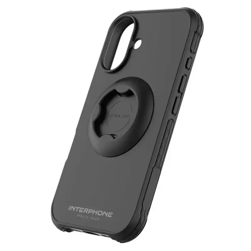 Beschermhoes Interphone QUIKLOX Tetraforce voor Apple iPhone 16 zwart Dagaanbieding