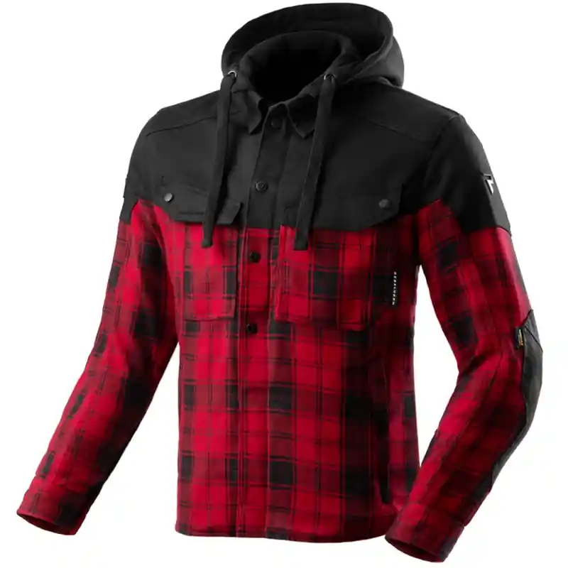 Koopje Rebelhorn Shifter motorshirt zwart-rood XS