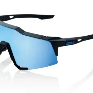 Zonnebril 100% SPEEDCRAFT Mat Zwart (HIPER blauw glas) Hete Deal