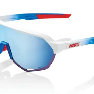 Zonnebril 100% S2 TotalEnergies Team Mat rood-blauw-wit (HIPER blauw glas) Hete Deal