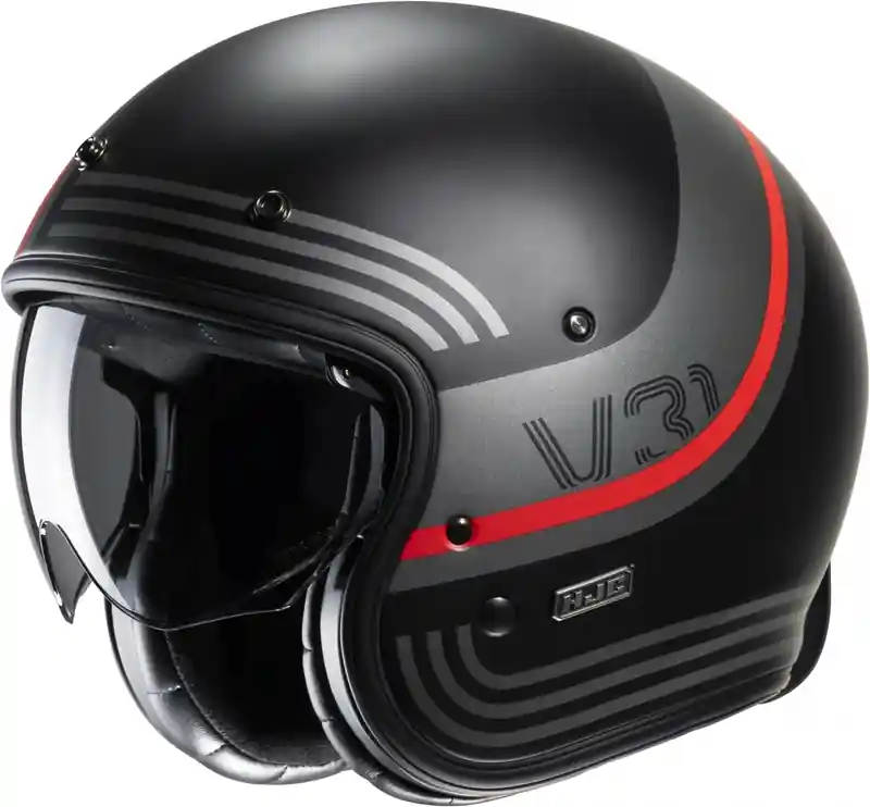Betrouwbaar Open motorhelm HJC V31 Byron MC1SF rood-grijs-zwart