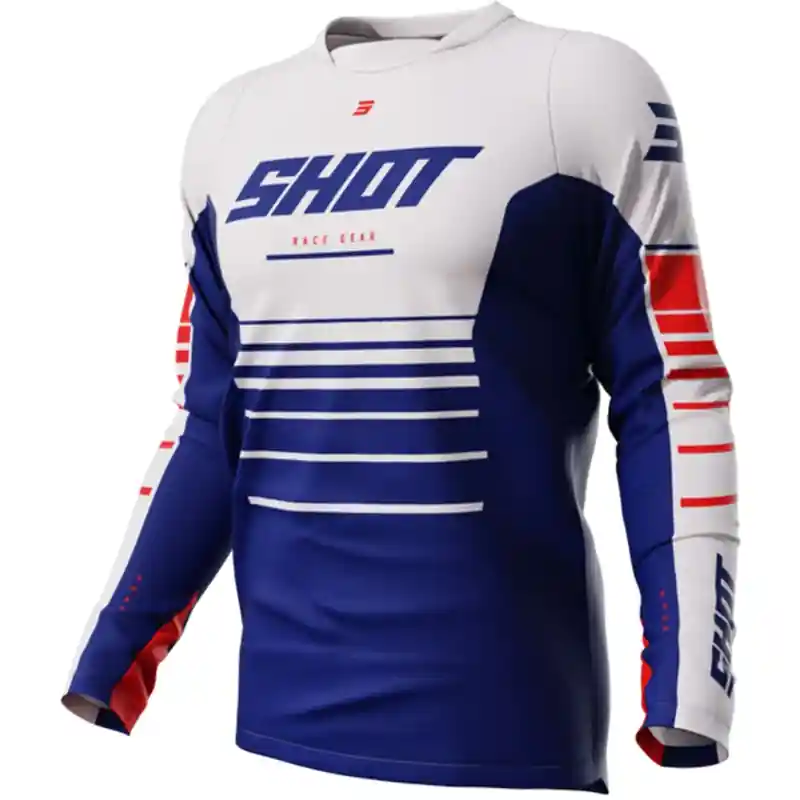 Speciale Aanbieding Motorcross trui Shot Devo Peak blauw uitverkoop XS-8.9 €