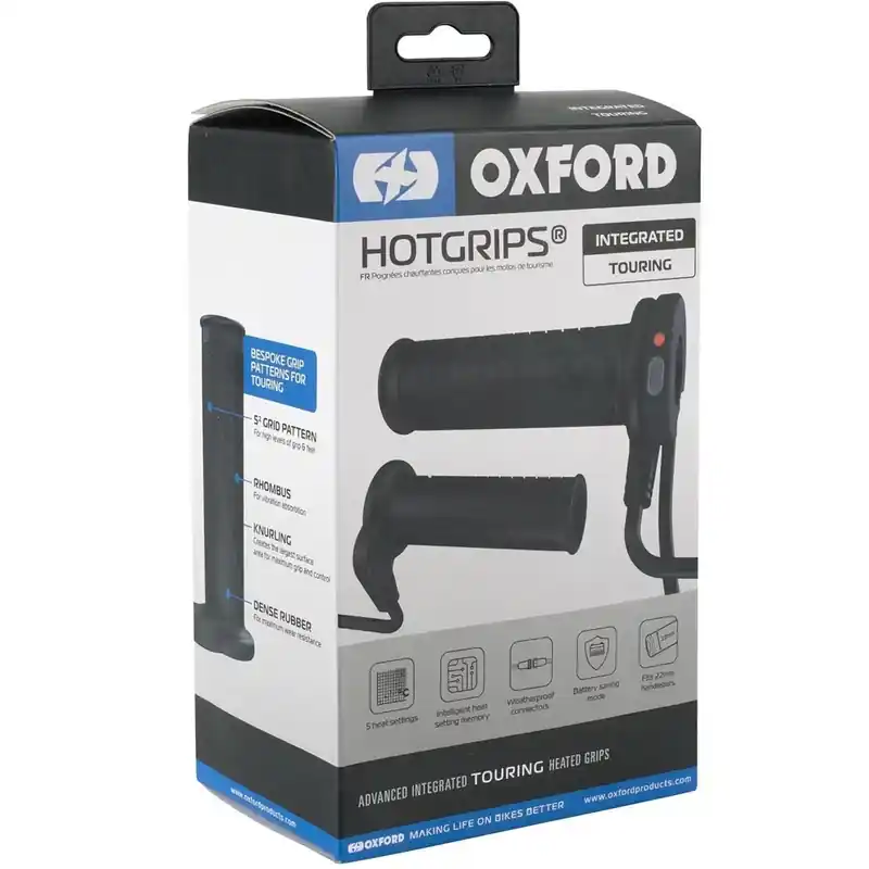 Exclusieve Aanbieding Oxford HotGrips Advanced Geïntegreerde Touring Verwarmde Handvatten Zwart