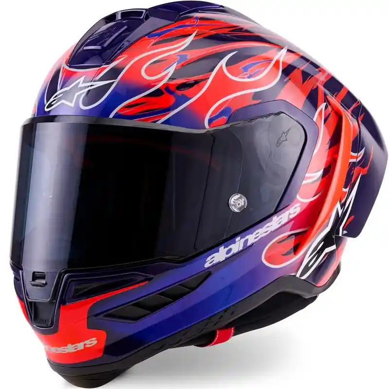 Alpinestars Supertech R-10 Flyte integraalhelm, gelimiteerde editie Jorge Martin paarsrood XS Veilige Betaling