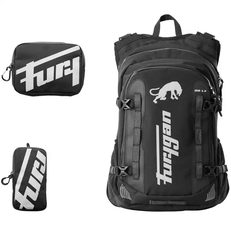 Furygan ADV 28L+ rugzak zwart-wit Superprijs