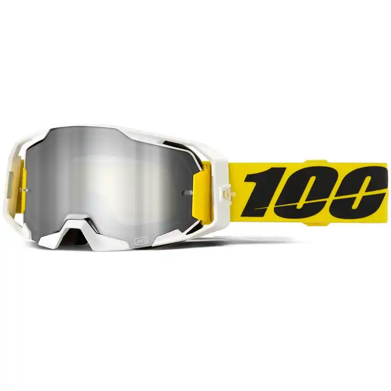 100% ARmatic Valera motorcrossbril met zilverkleurig plexiglas Shop Nu