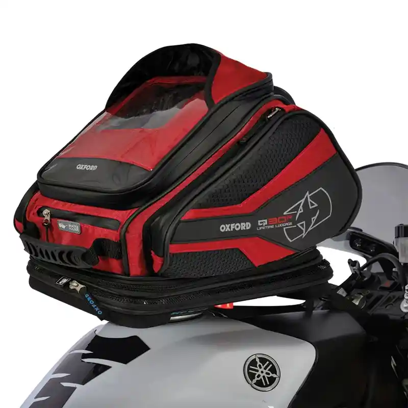 Tijdelijk Beschikbaar Tankbag na motocykl Oxford Q30R QR černo-červený