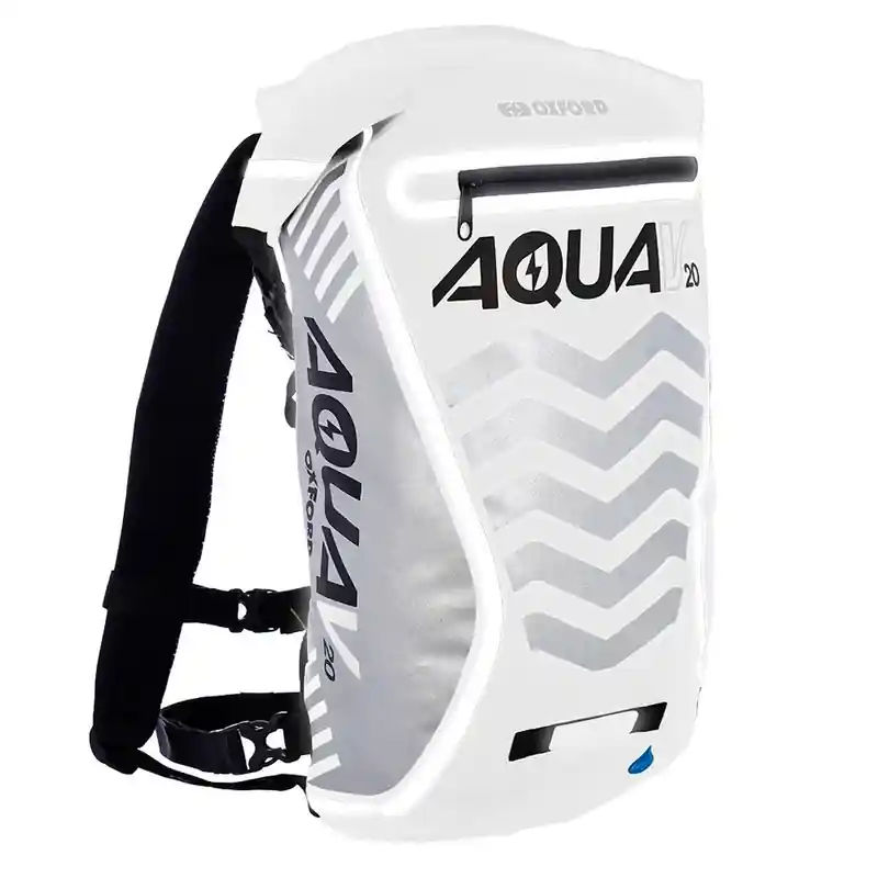 Vodotěsný batoh Oxford Aqua V20 Extreme Visibility bílo-šedý Voordeelprijs