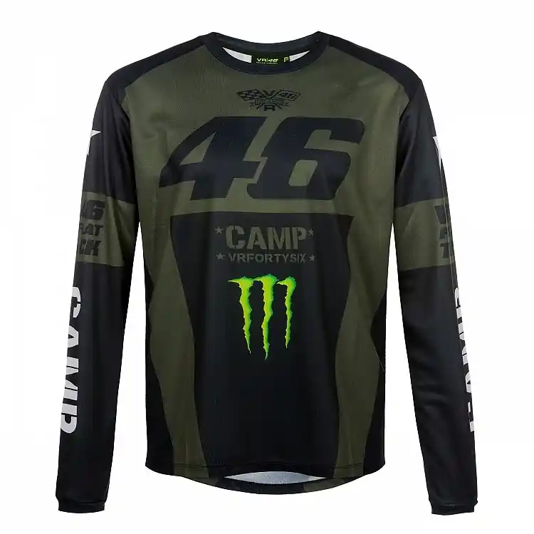 Express Levering Triko s dlouhým rukávem VR46 Valentino Rossi MONSTER CAMP zeleno-černé