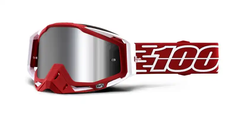 Motokrosové brýle 100% RACECRAFT PLUS Gustavia (stříbrné zrcadlové plexi) Betaalbaar