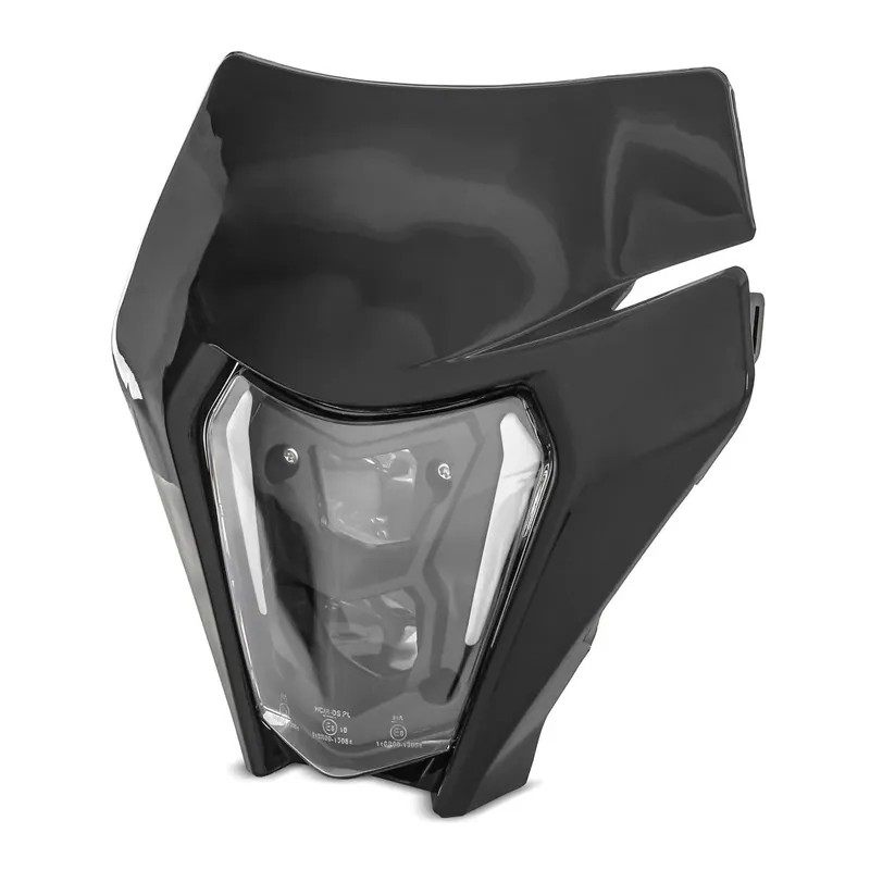 Superprijs LED koplamp ECE met masker compatibel met KTM EXC / EXC-F / Freeride / Enduro / SMC 14-26 Xdure SW1 DRL zwart