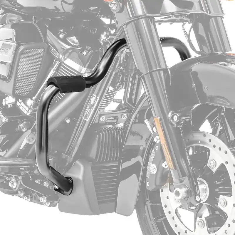 Laatste Versie Valbeugels passend voor Harley Davidson Touring 97-08 Mustache zwart Craftride
