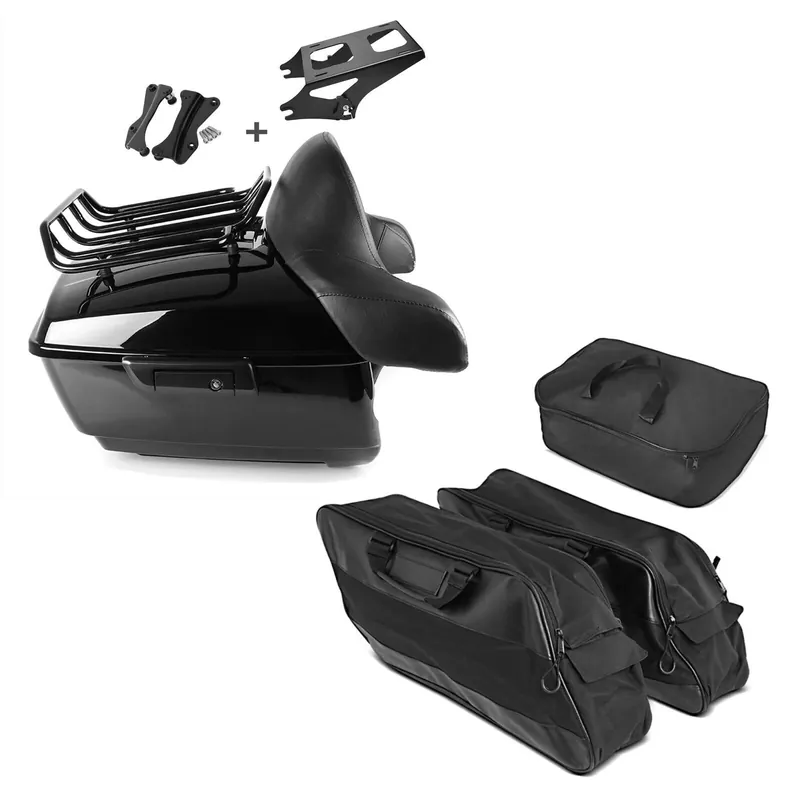 Koop Vandaag Set: Topkoffer King NLB passend voor Harley Davidson Street Glide Special 15-23 + docking kit Topcase Craftride + Set binnenzakken passend voor Harley Davidson Street Glide Special 15-23 Craftride Topkoffer / zijkoffer