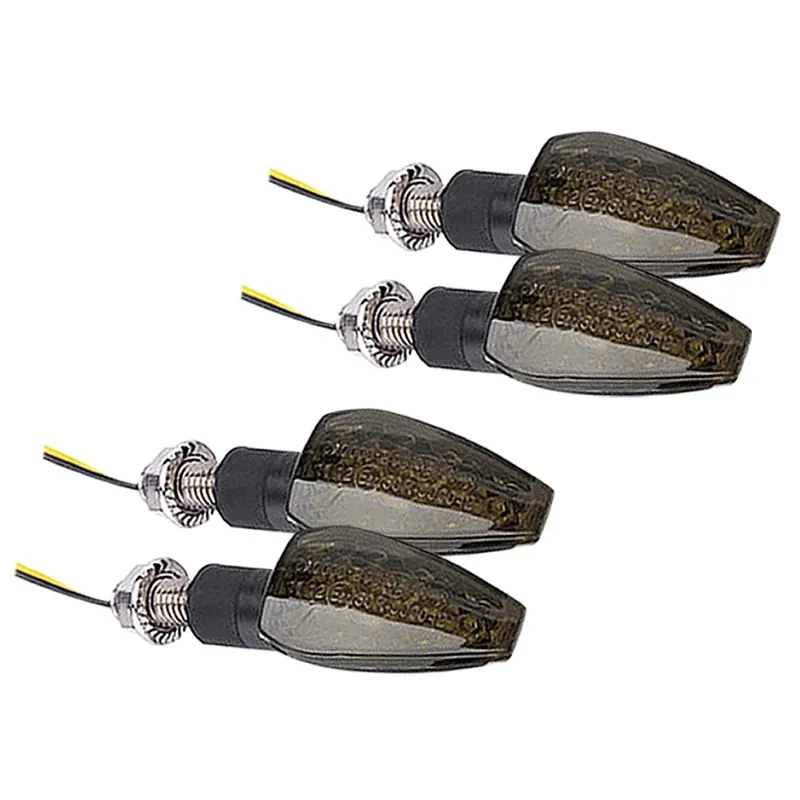 Beperkt Aanbod Set van 2 LED richtingaanwijzers motorfiets Lumitecs RP12 ECE 2 stuks getint zw