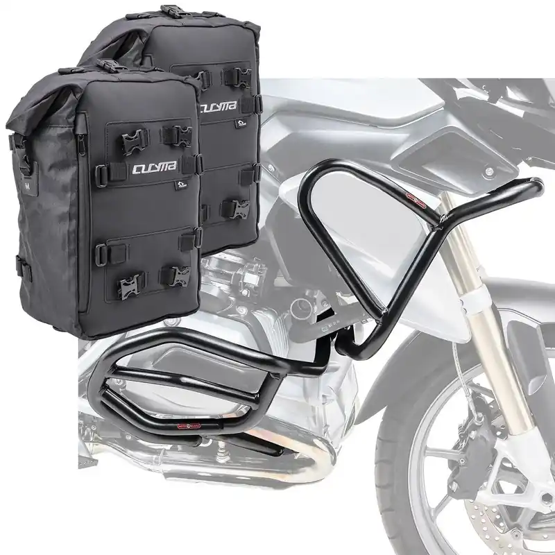 Beste Prijs Set Valbeugel boven onder + tassen XL4 compatibel met BMW R 1200 GS 13-16 crashbar Motoguard