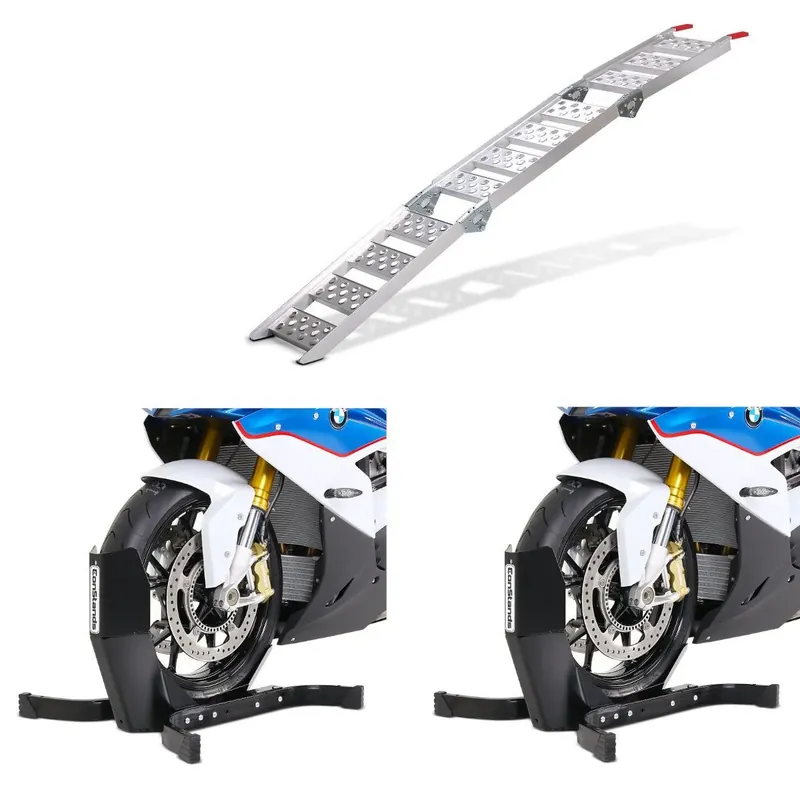 Set oprijplaat Constands III max. 270 kg en 2x Motor inrijklem Rechtstreeks Van De Fabrikant