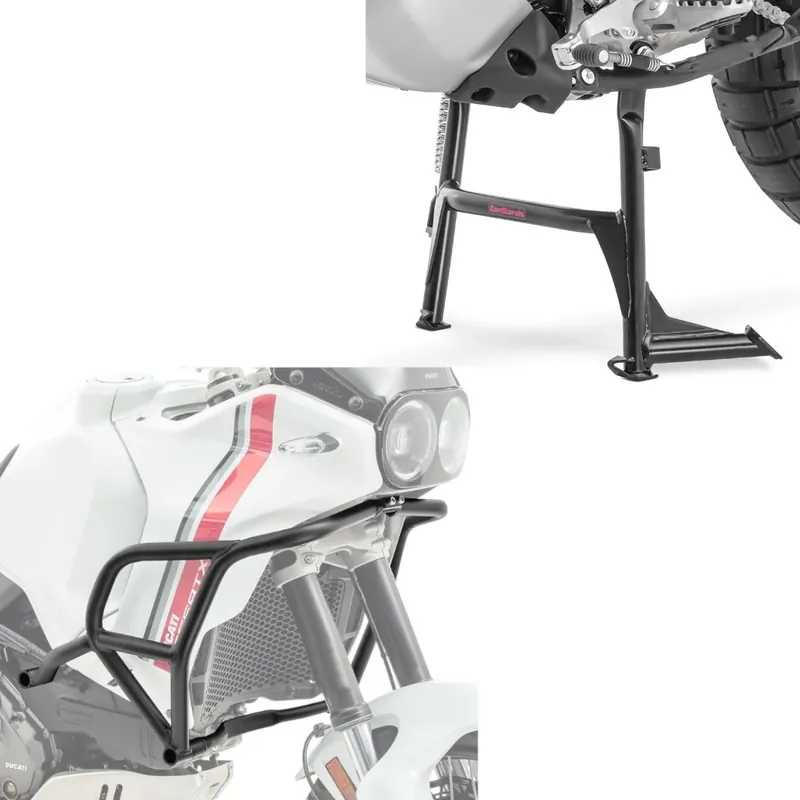 Aanbieding Valbeugel compatibel met Ducati DesertX 22-25 Motoguard MK13 zwart + Middenbok Center Stand