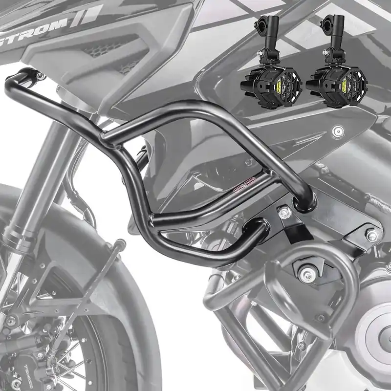 Actieprijs Set Valbeugels boven + LED extra koplampen voor Suzuki V-Strom 1050 / XT 20-26 Mistlampen Motoguard