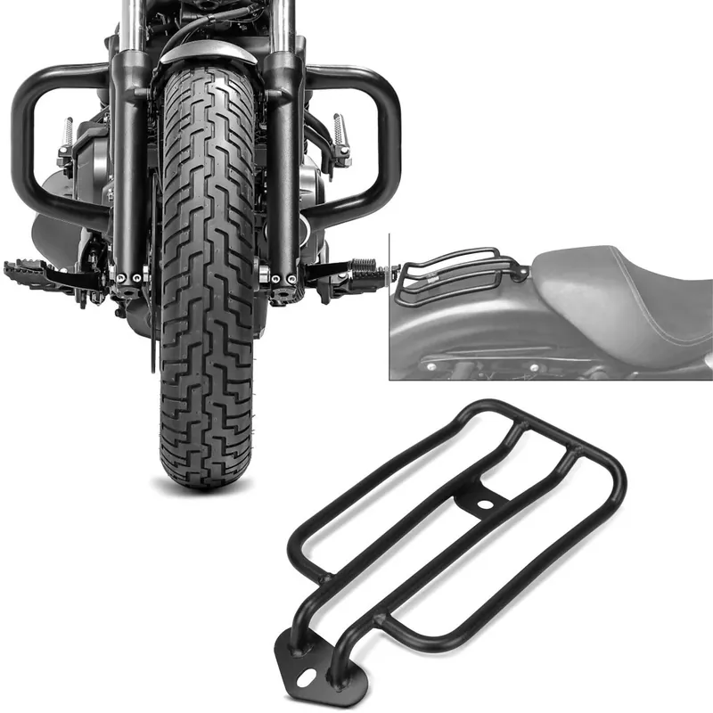 Set: Valbeugels compatibel met Honda Rebel 500 17-26 Motor bescherming + Bagagerek Betrouwbaar