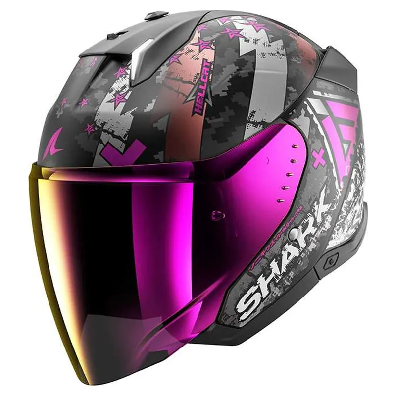 Merkproduct Shark Skwal i3 Jet Hellcat Mat Jethelm Zwart-Paars XS
