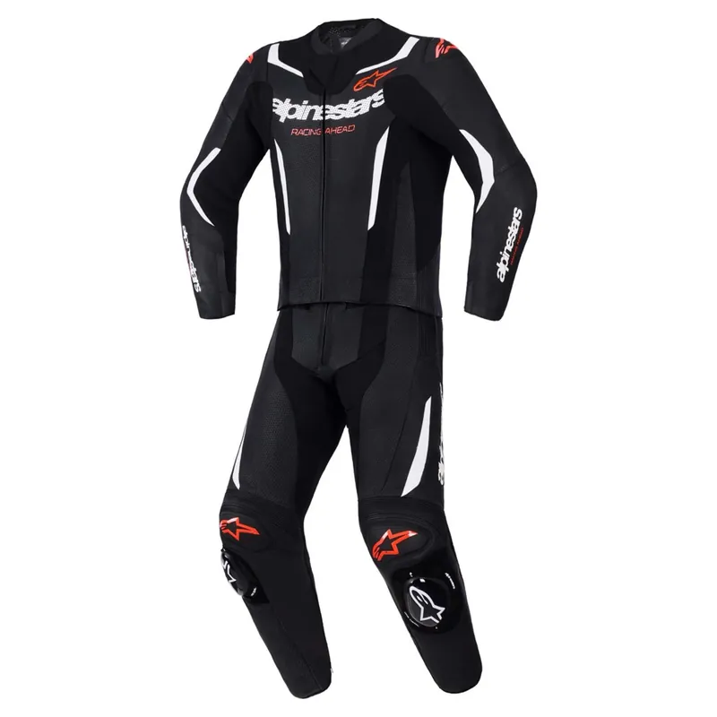 Rechtstreeks Van De Fabrikant Alpinestars GP Force V2 2-delig Motorpak Zwart-Wit-Rood 48