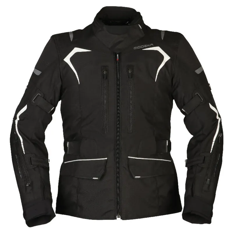 Express Levering Modeka Elaya Dames Motorjas Zwart-Wit 38