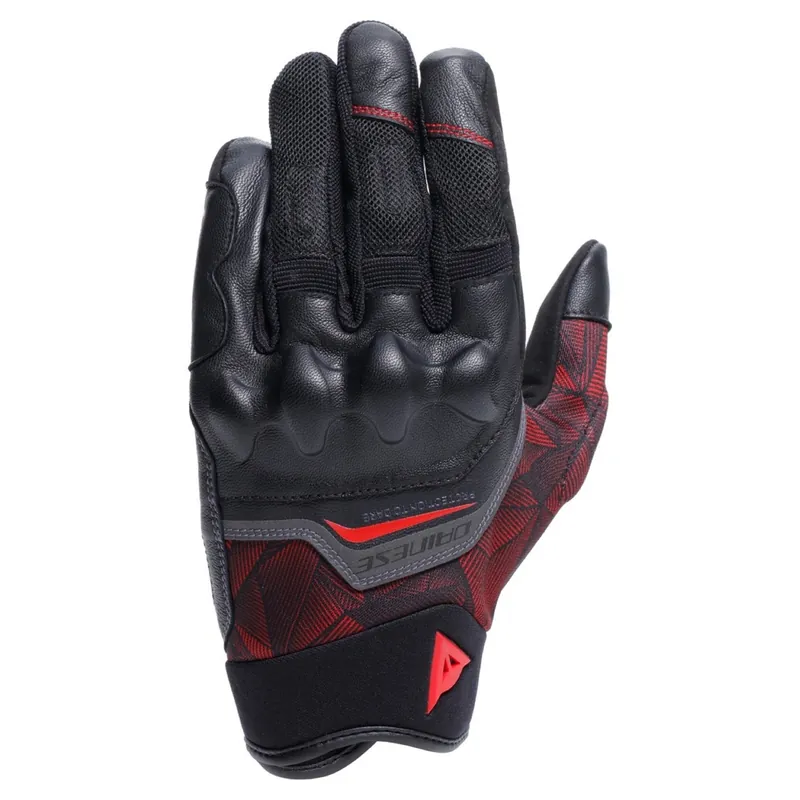 Dainese Ermex Motorhandschoenen Zwart-Rood XS Nu Kopen