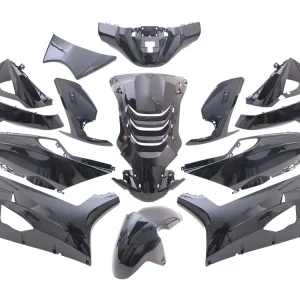 Kappenset EDGE 14-delig zwart Metaalic voor Peugeot Speedfight 4 Op = Op