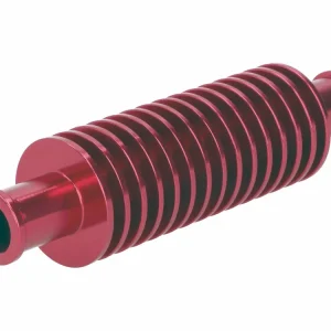 DurchlaufRadiateur / MiniRadiateur Aluminium rood rond (133mm) 17mm Slangaansluiting Koopje
