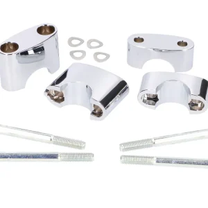 Voordeelprijs Stuurklem / Lenkerauflage Set Chroom voor Simson S50, S51, S70