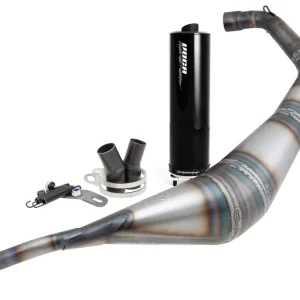 Fabrieksprijs Uitlaat VOCA Warrior 50/70cc Zwarte demper voor Minarelli AM6