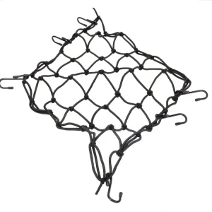 Gepäcknetz 42x42cm zwart met 6 Haken Veilige Betaling