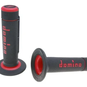 Snelle Levering Handvaten set Domino A020 Off-Road Halbwaffel zwart / rood