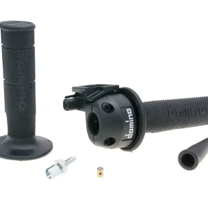 Gashandel Set Domino Snelgas 3,6°/ 74mm voor Aprilia SX, RX, Derbi Senda SM, R, Gilera RCR, SMT Bestseller