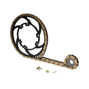 Kettingset Premium 14/53 Tanden voor Derbi Senda 50 SM DRD, Black Edition Premium