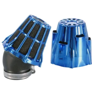 Luchtfilter Polini Blue Air Box 42mm 30° blauw-schwarz Dagaanbieding