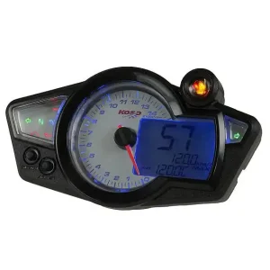 Multifunctionele-Snelheidsmeter Koso RX1N GP Style wit-blauw Superprijs